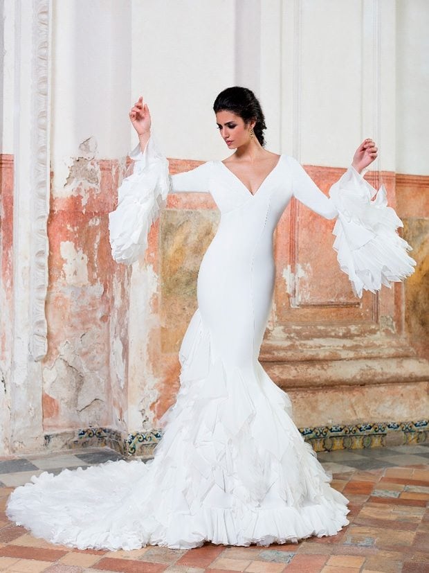violento Embajada dejar Vestidos de novia flamencos para tu boda | Espacio Novias